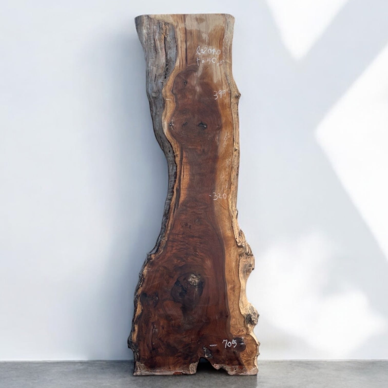 ウォールナット 一枚板 カウンター 2.040×395-320-705