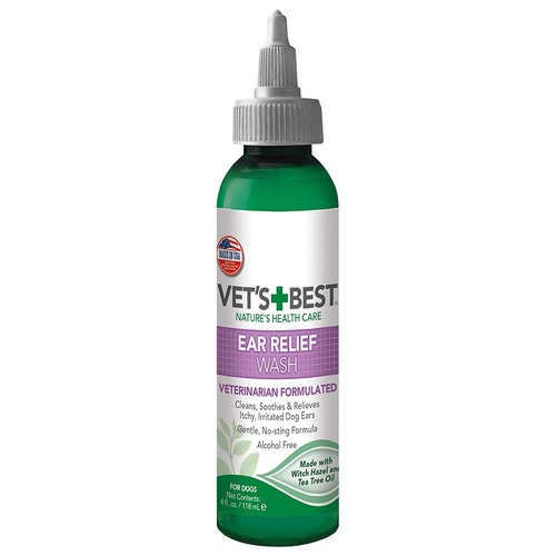 犬 耳洗浄 VETS BEST イヤーリリーフ ウォッシュ 118ml  外耳炎予防