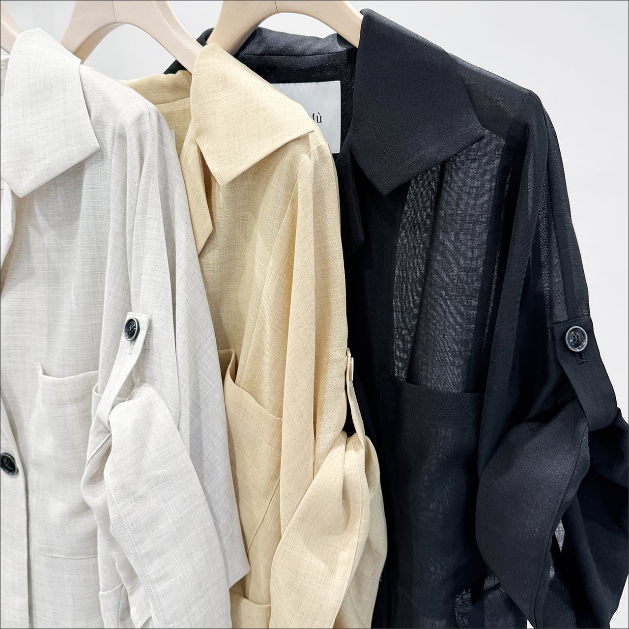 Lallia Mu ハーフスリーブダブルジャケット 2612261 Off/yellow/black