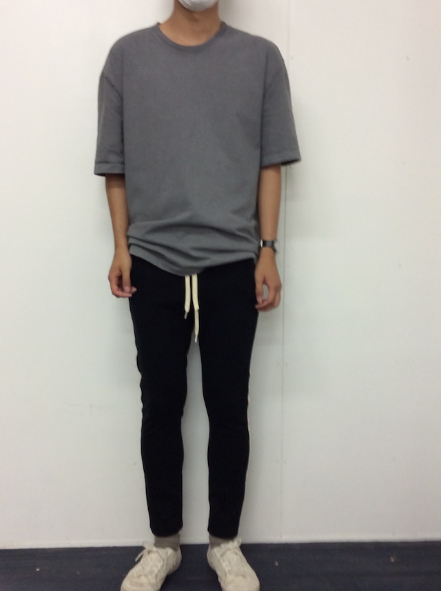 e JEANS  テーパードイージーパンツ　 black　(e821-001）