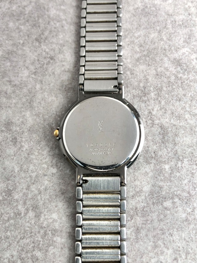 Yves Saint Laurent イヴ・サンローラン 腕時計 シルバー YSL ステンレススチール 4620-E62275Y vintage ヴィンテージ オールド zggngw