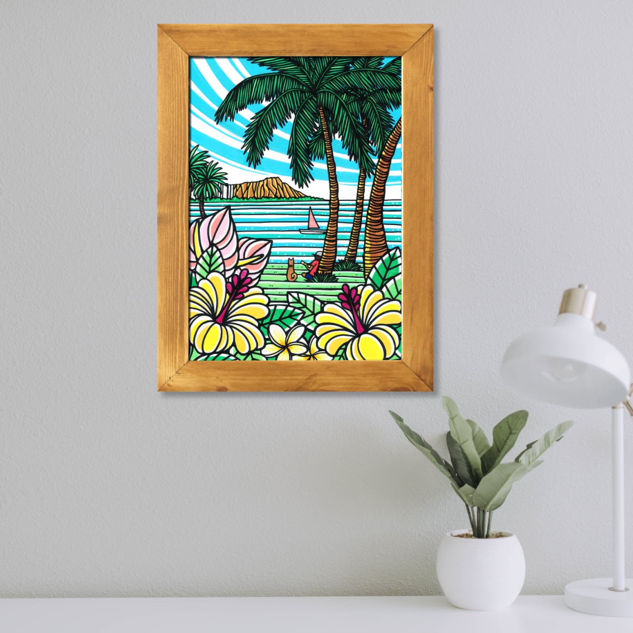 額縁 tam 原画】Wood Panel A3 Size（From Magic Island）with Frame | TAMO ART