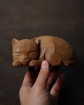 眠り猫　大　昇秀銘　/　栃木