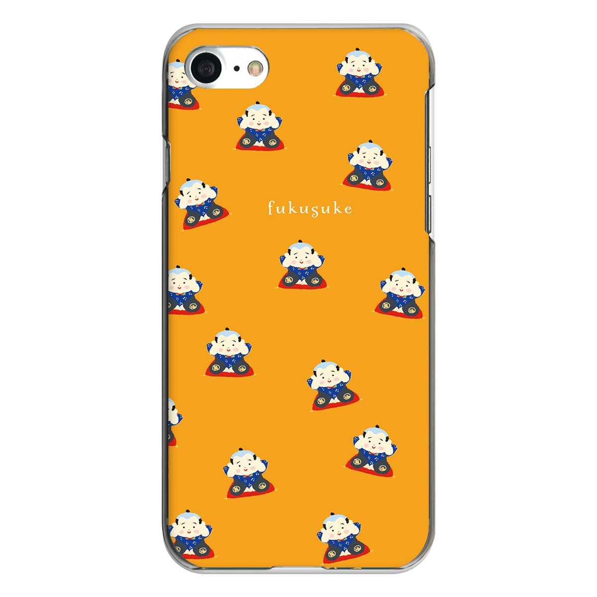 iPhone対応 スマホ ハードケース クリア 福助 いっぱい 民芸 デザイナーズ 【iPhone17 / iPhone16e / AQUOS / Xperia 他 iPhone / Android ほぼ全機種対応】 |desr2720
