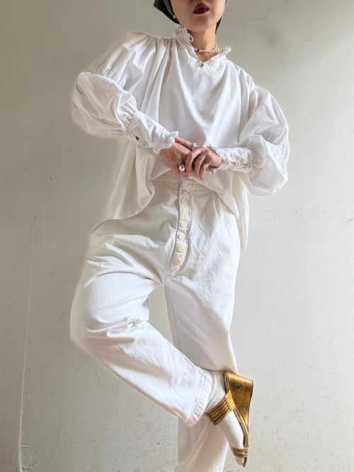 OLD SUNNEI Volume Design Cotton Pants
