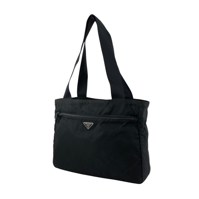 PRADA プラダ ハンドバッグ ブラック トライアングルロゴ ナイロン トートバッグ vintage ヴィンテージ オールド ztj777