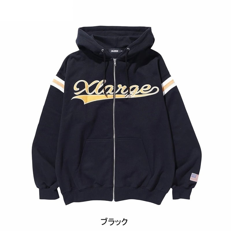 ジップパーカー メンズ エクストララージ XLARGE LINE ZIP UP HOODED