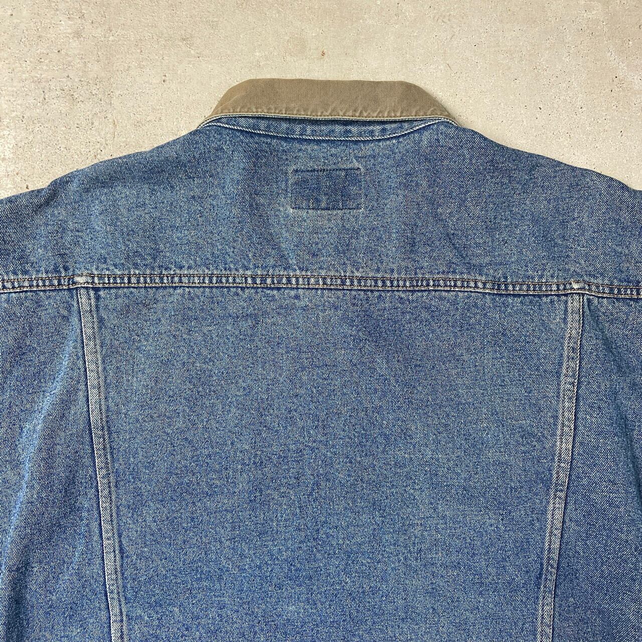 90年代 GEAR FOR SPORTS デニムジャケット 刺繍ロゴ メンズXL相当 古着 90s VINTAGE ヴィンテージ NCHA