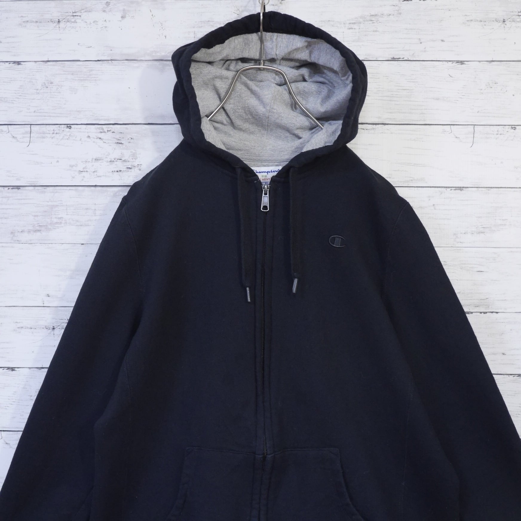 90～00s OLD STUSSY/Half zip Hoodie/China製/紺タグ/L/ハーフジップ