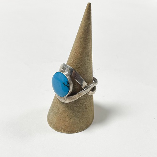 Vintage 925 Silver Turquoise Ring Made In Mexico