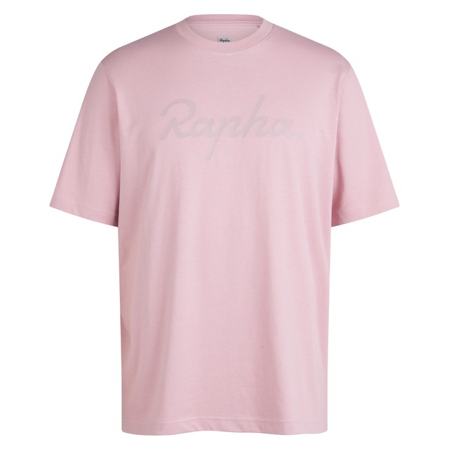 RAPHA COTTON T-SHIRT - LARGE LOGO BLUSH PINK / BLUSH PINK