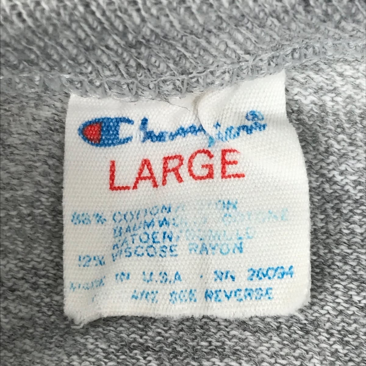 CHAMPION チャンピオン 80年代 USA製 後期トリコタグ スクリプト CHAMPION チャンピオン 80年代 USA製 後期トリコタグ スクリプト