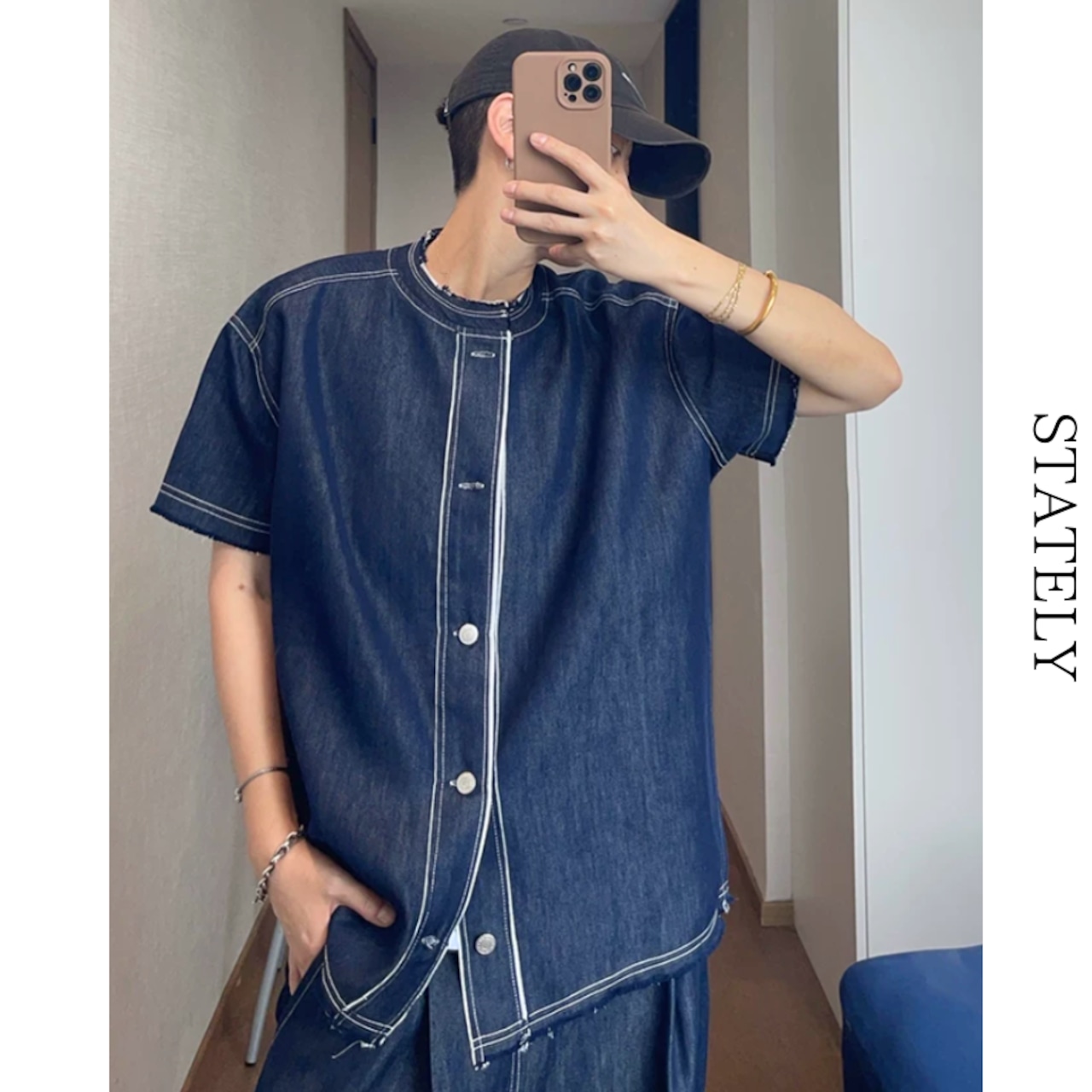 Raw Edge Denim Shirt デニムシャツ_T262・画像8
