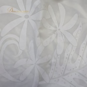 フラダンス 衣装 ツーピース セットアップ 上下セット プアラニ ホワイト系 PUALANI 日本製 ティアレ柄 ワンカラー かわいい 華やか 鮮やか 明るい きれい 白 ハワイアン アロハ ハワイアンプリント フラ ダンス レッスン 練習