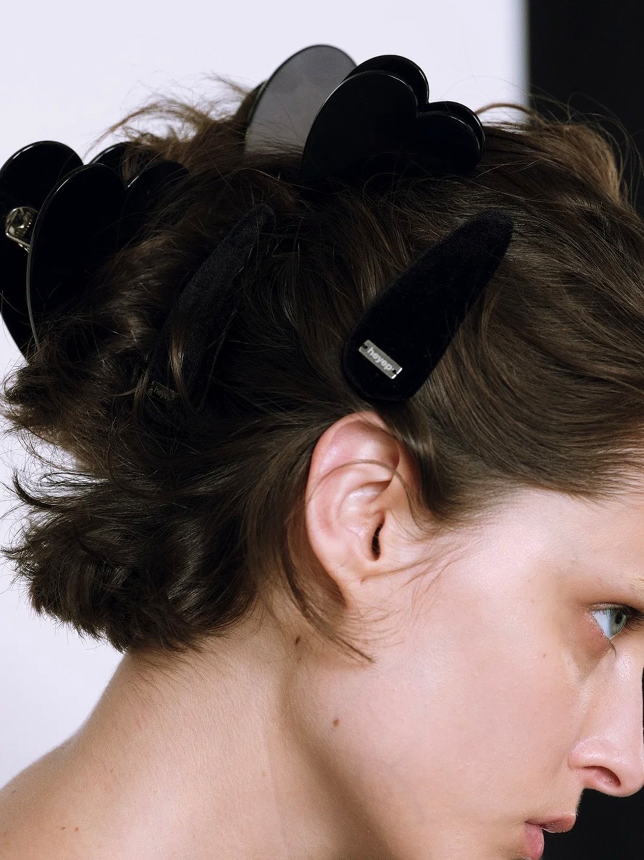 heyep へイップ / ヘアクリップ / Matte Large Heart Clip - 3