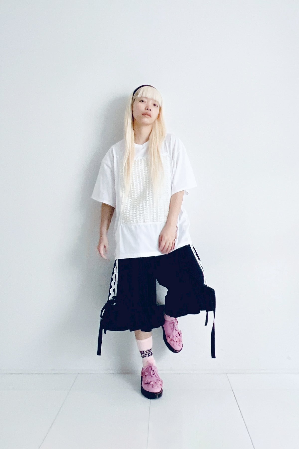 SQUARE RIBBON ORGANDY TEE / F2 | frankygrow concept shop