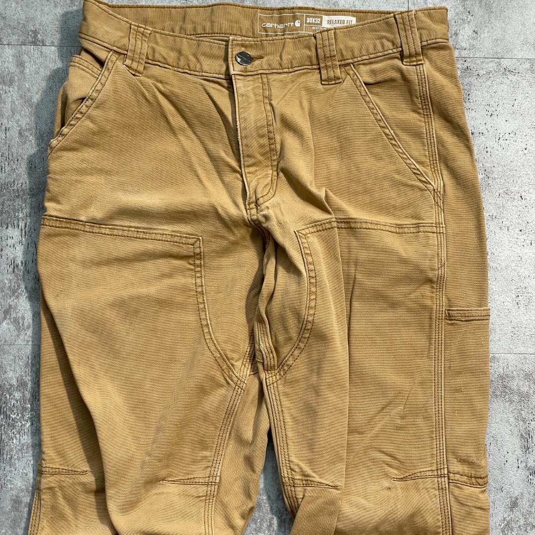 20s ブラウン ダブルニー カーハート Carhartt 30×32 | ib2