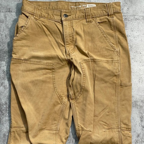 20s ブラウン ダブルニー カーハート Carhartt 30×32 詳細写真4