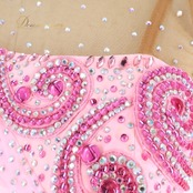 社交ダンス 衣装 スタンダードドレス ワンピース ドレス スタンダード フロート レース デモ 競技 ダンス パーティ 発表会 綺麗 かわいい 明るい 無地 ピンク系 可愛い ピンク シフォン ふんわり フロート レディース Lサイズ おしゃれ イベント 発表会用 女性服 ダンス用ドレス 競技用衣装 ステージ衣装