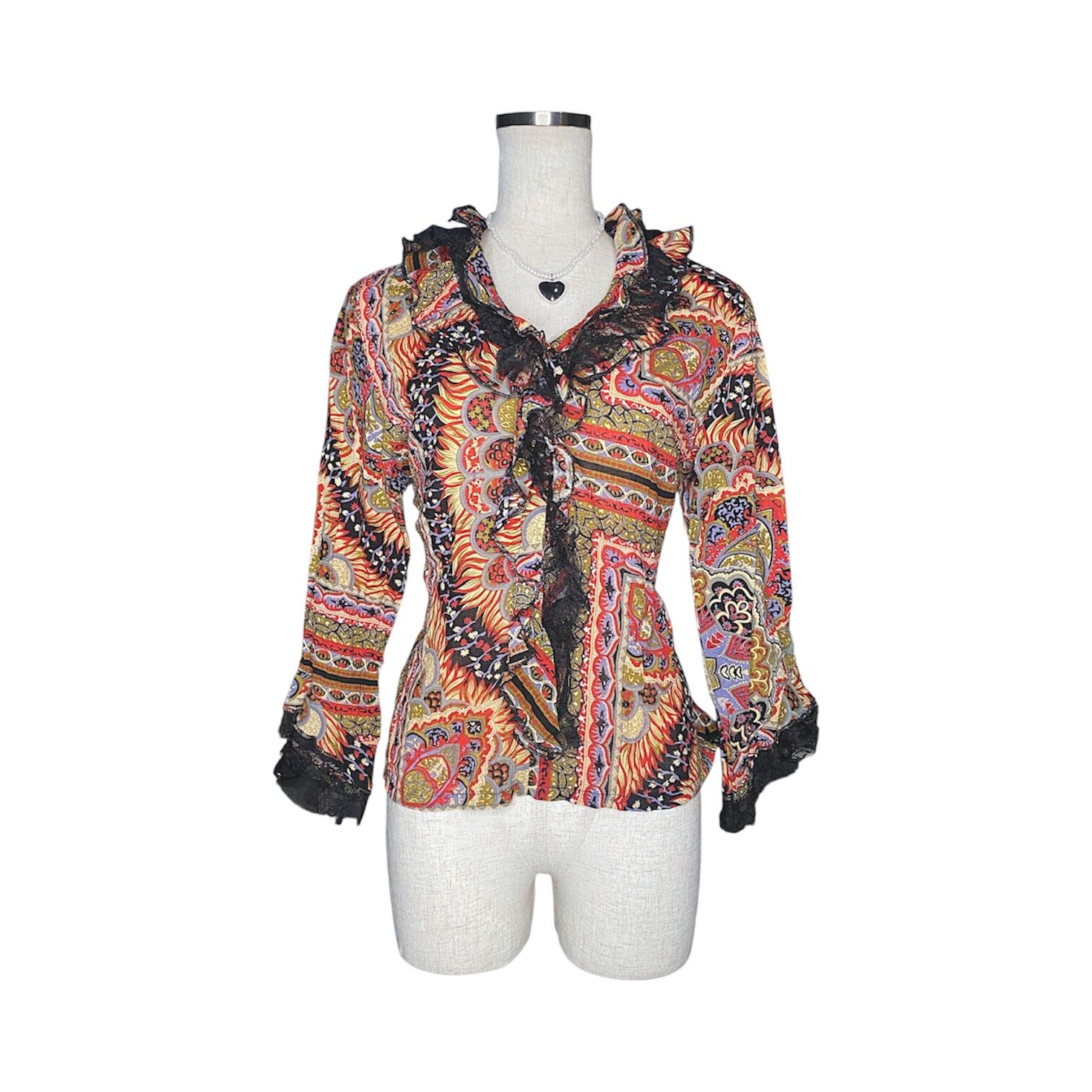 used lace sleeve tops