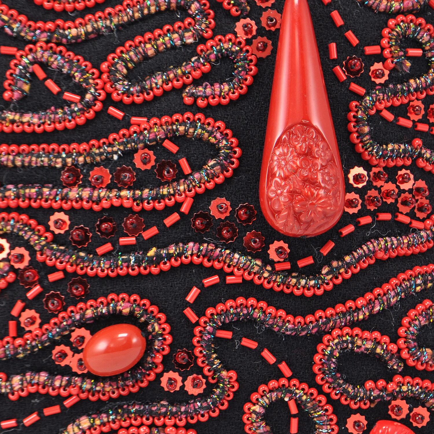 jam様オーダーページ【No.158】ビーズ/がま口ポーチ/くまさんチャーム付き