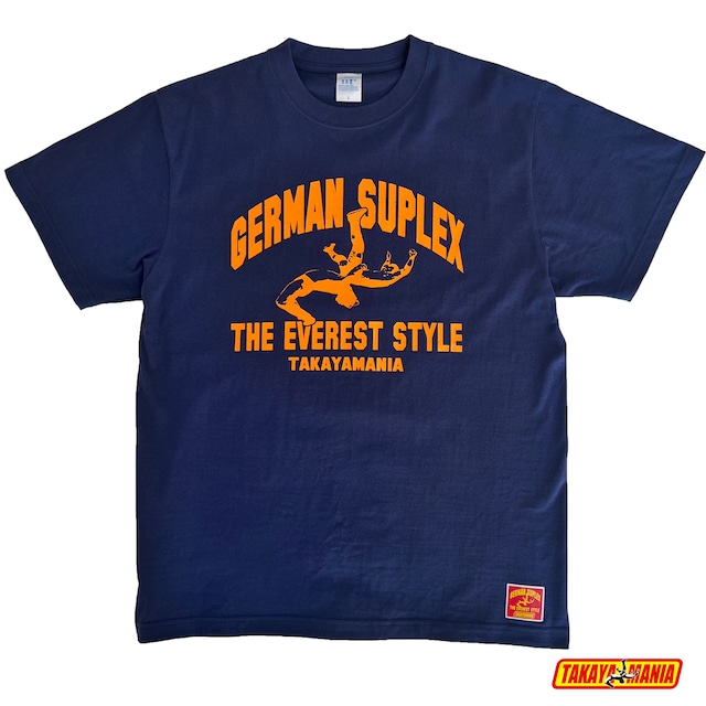 TAKAYAMANIA GERMAN Tシャツ インディゴ×オレンジ