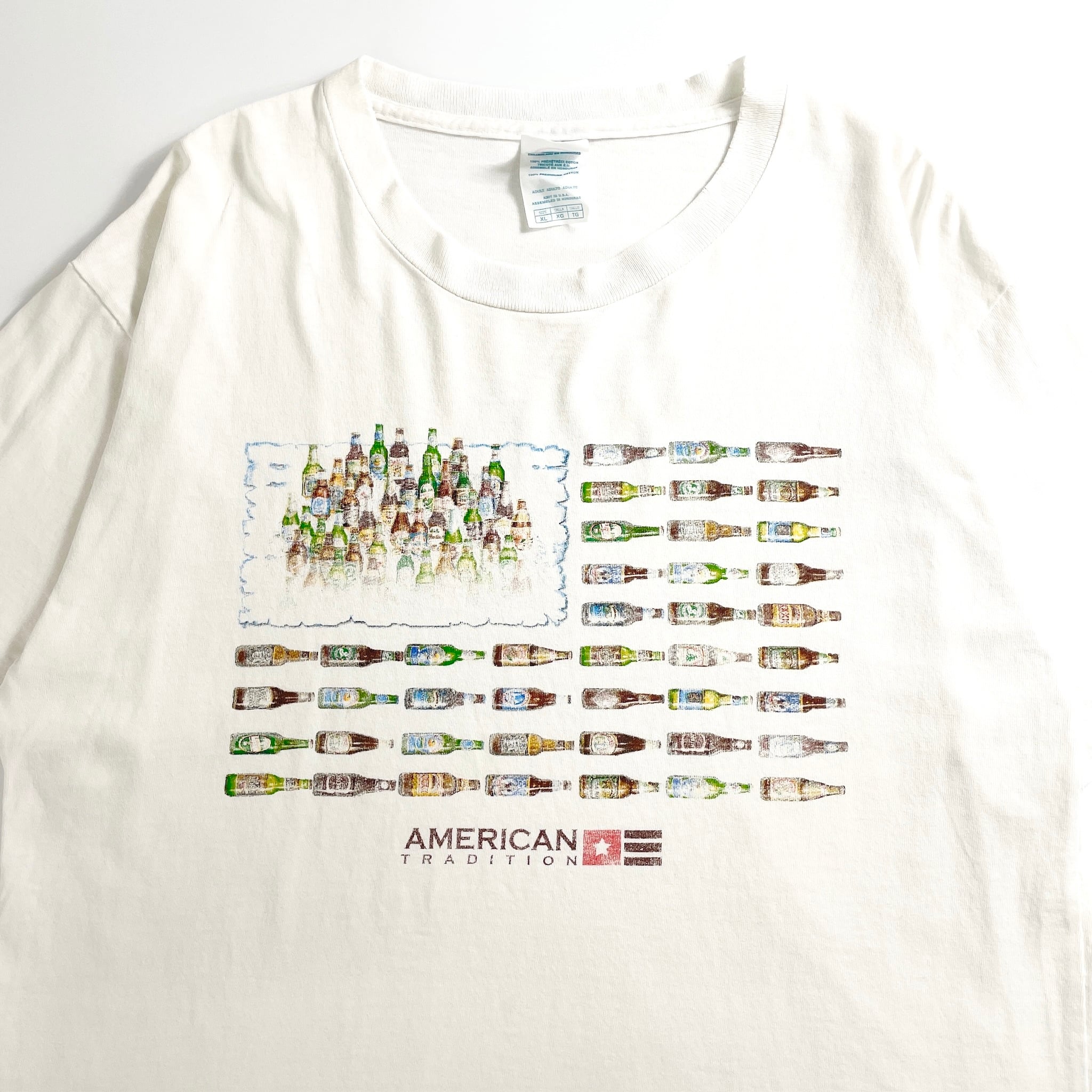 90s American Tradition Beer Print T-Shirt