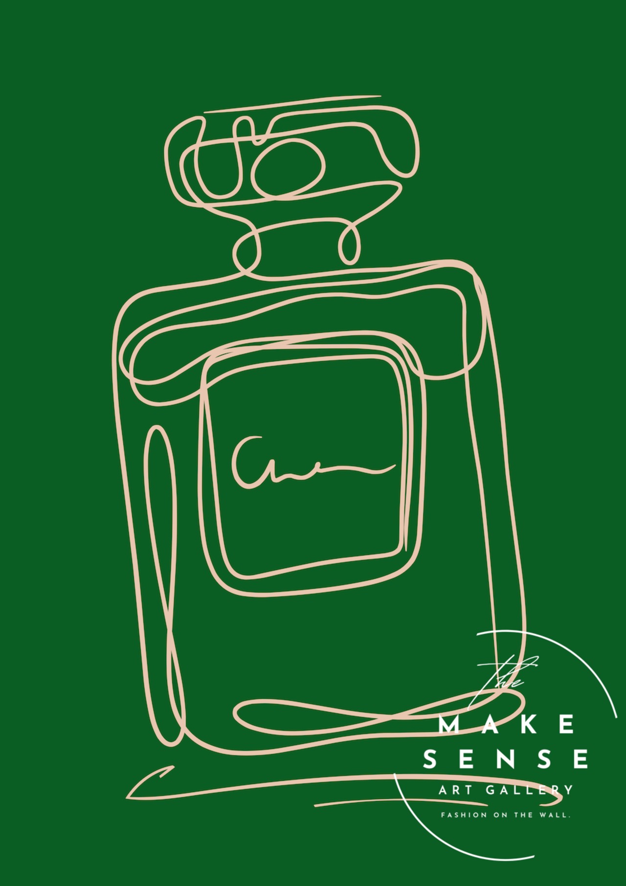 EAU DE PARFUM N°3｜香りの余韻を線で描くミニマルパフュームアート｜大人の空間を洗練させる一枚｜A3ポスター