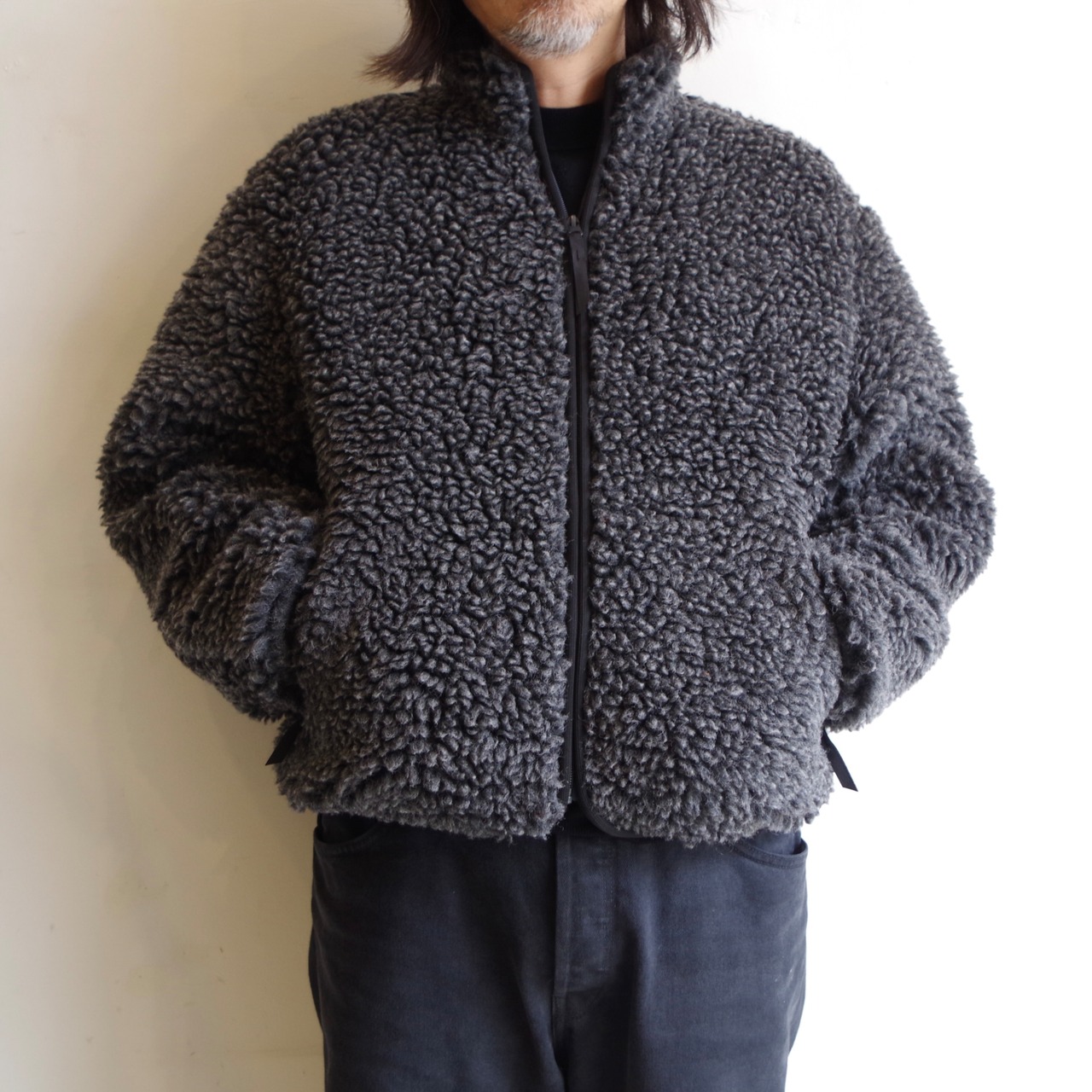 LOEFF  Boa Zip Blouson DK.Gray