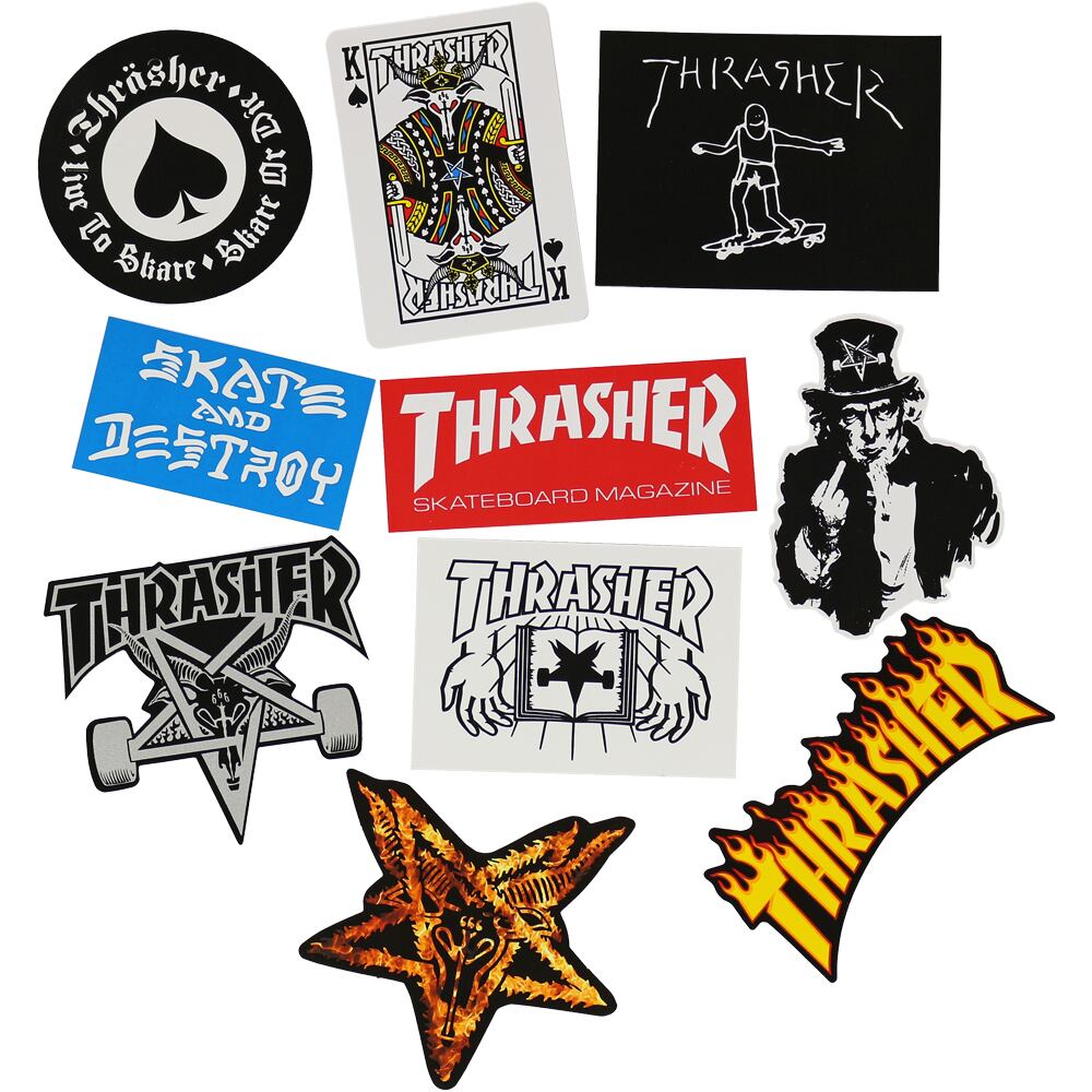 THRASHER STUSSY ロゴステッカー100枚 スケボー スーツケース