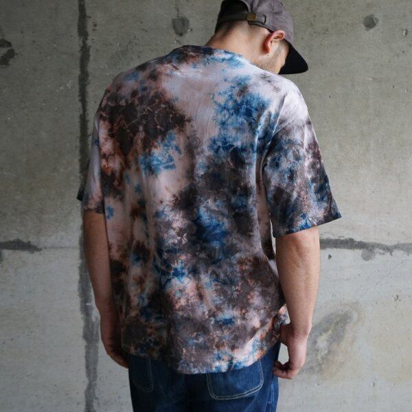 devadurga メンズ tシャツ 泥染め 藍染め SANGO WIDE CUT SEW 全1色
