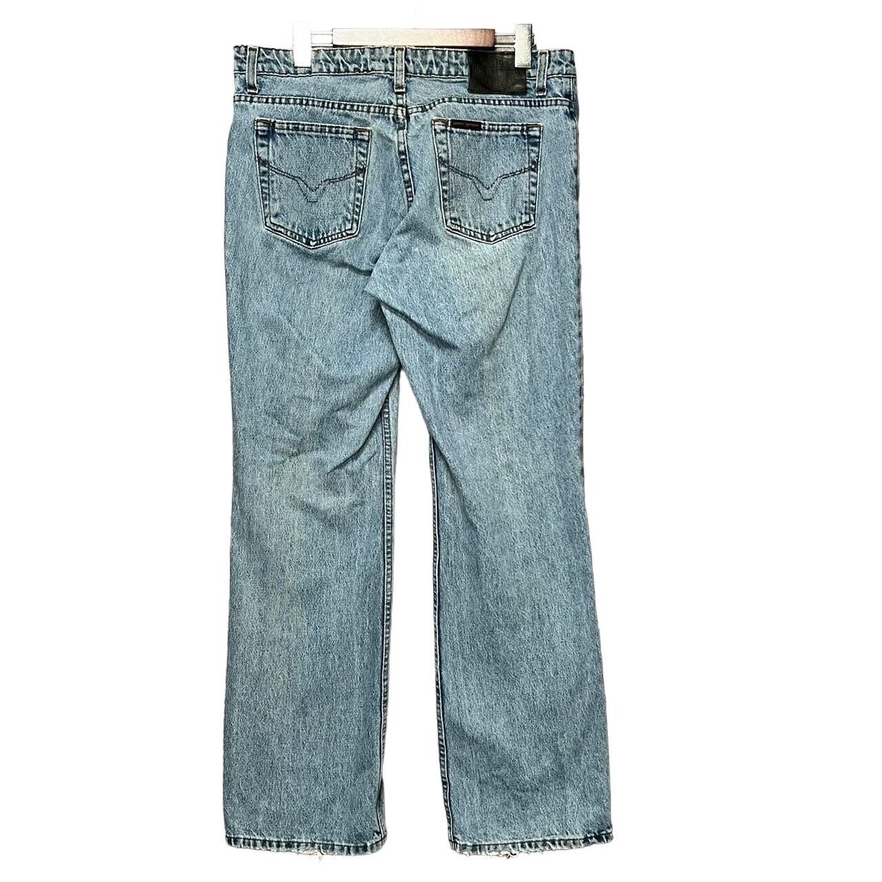 W32×L30】HARLEY DAVIDSON デニムパンツ 革パッチ | 古着屋OLDGREEN