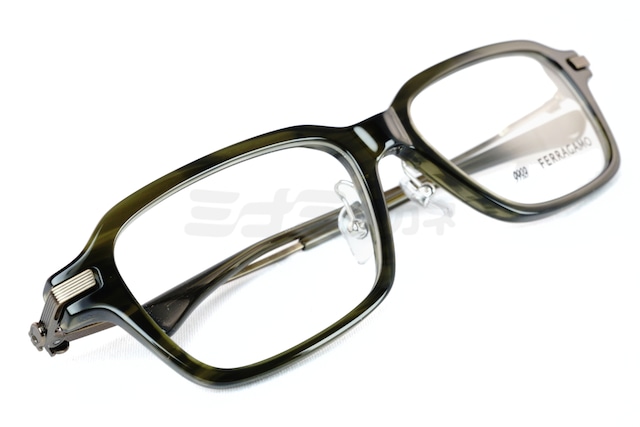 999.9×Ferragamo メガネ SF9021 314 コラボモデル アジアンフィット スクエア 眼鏡 オシャレ ブランド フォーナインズ フェラガモ 鯖江 日本製 正規品-4枚目