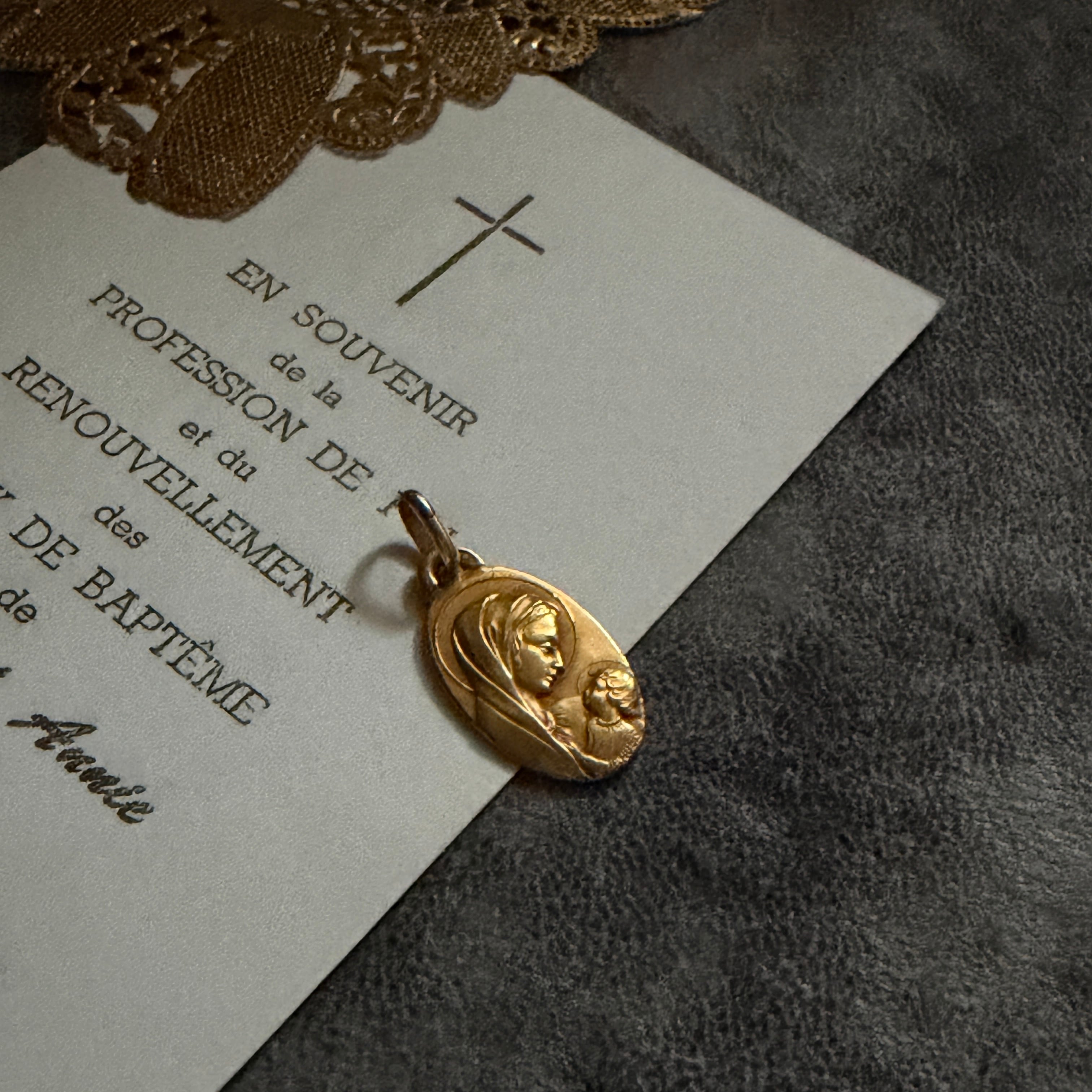 Antique medaille Mary
