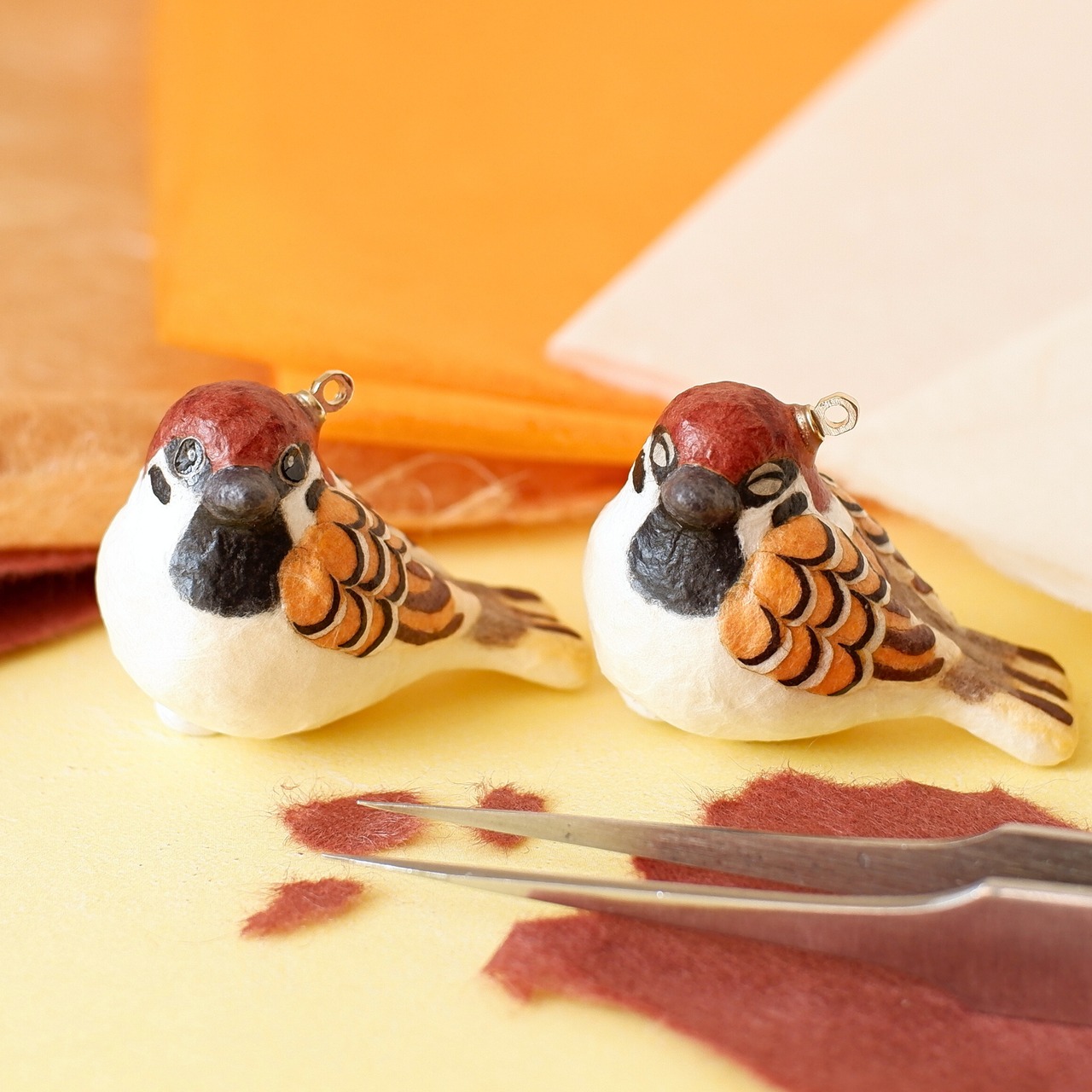 和紙小物/アクセサリー『スズメ（雀）』