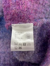 aLkaa Special Brushed Gradient Color Short Cardigan Knit