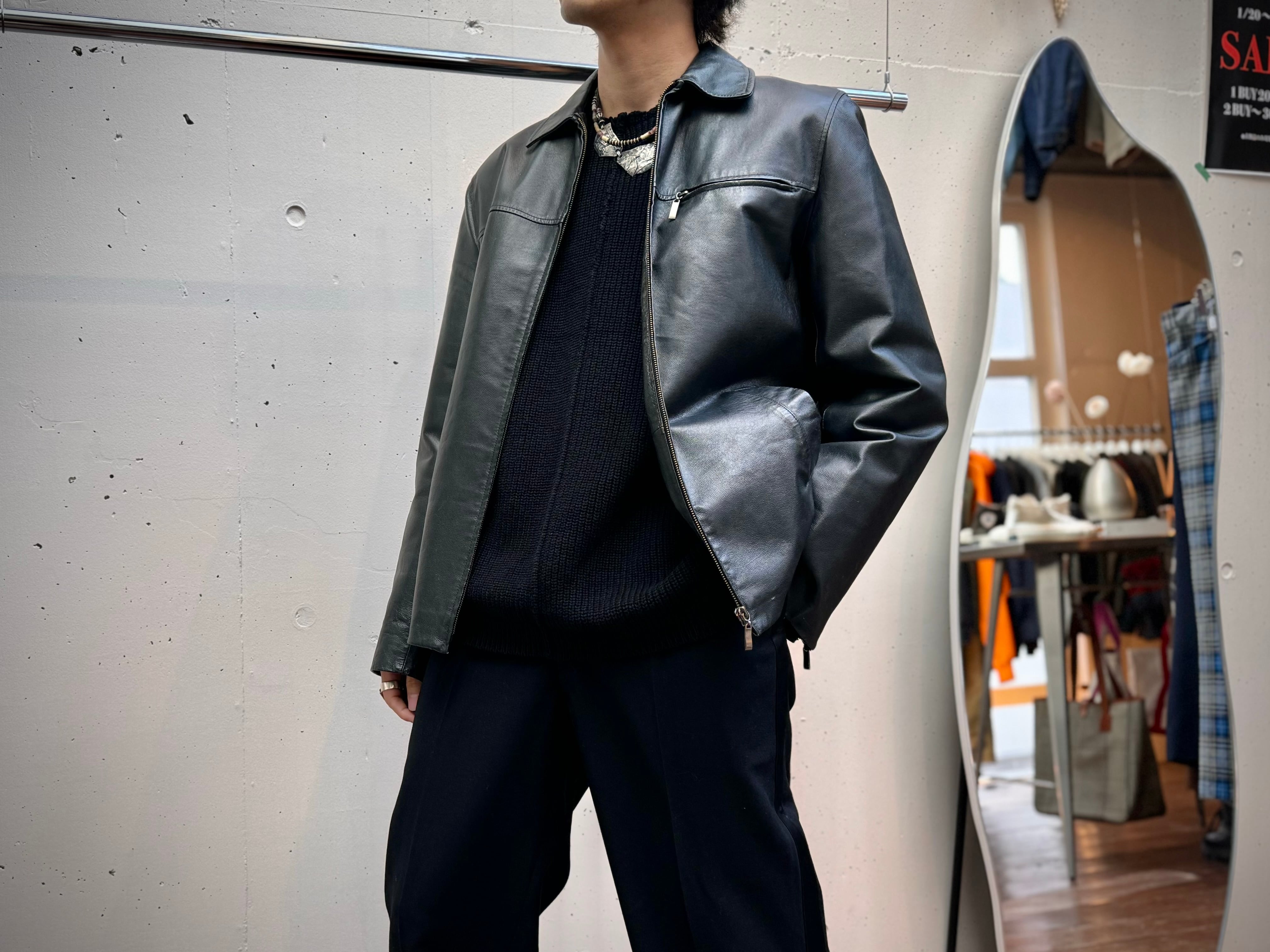 VERA うまく PELLE Rufus イタリア レザージャケット 総柄 ロング