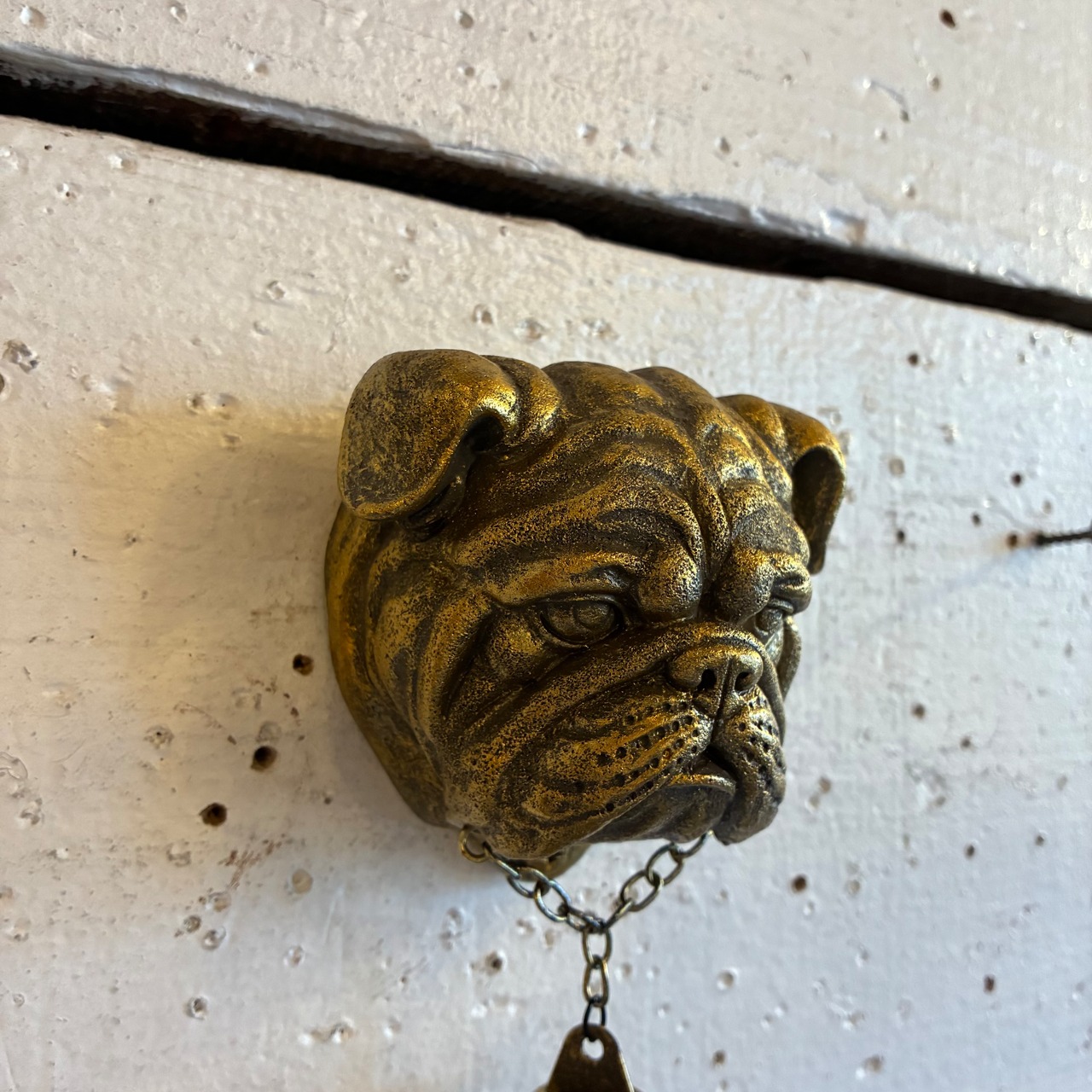 TOPANGA Zakka Doggy Welcombell　ドギーウエルカムベル　ブルドッグ　ドアベル　犬　レトロ　クラシック　ガレージ　玄関　ガーデニング