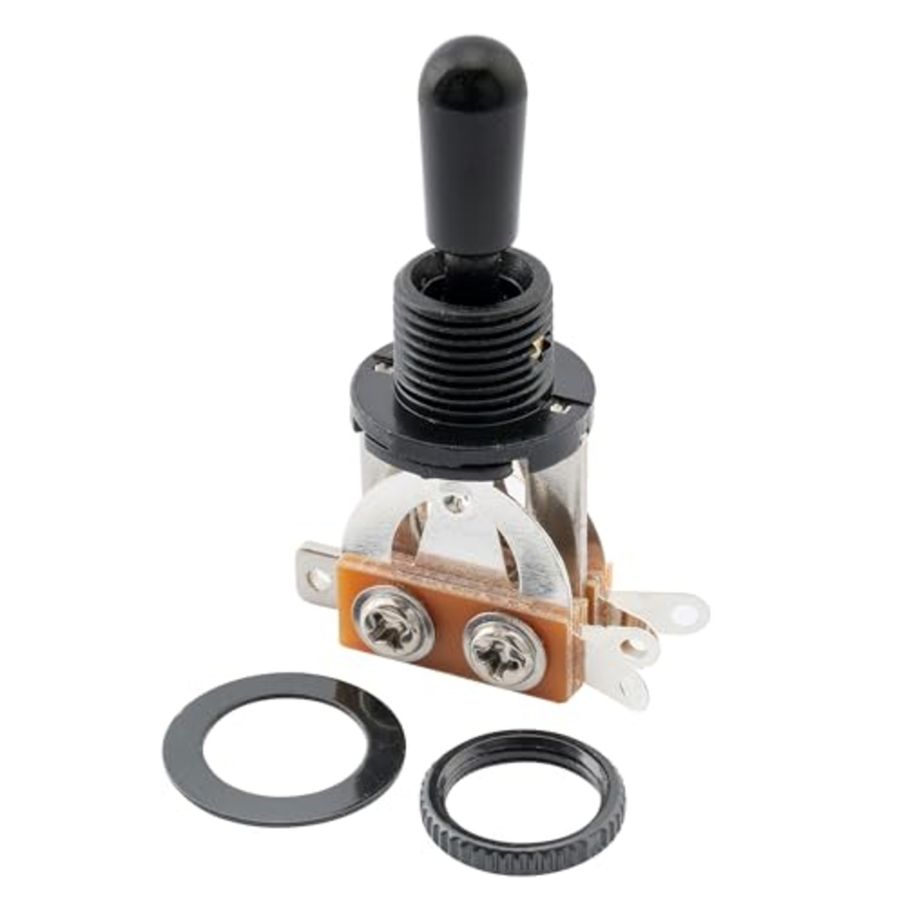 Musiclily 3 WAY ミリ規格トグルスイッチ ショートタイプ レスポールギター用、フルブラック