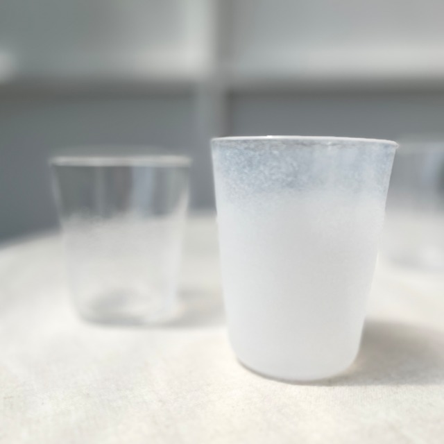 期間限定　FUKU glassworks  相馬佳織　うたかた　グラス　Mサイズ　ホワイト
