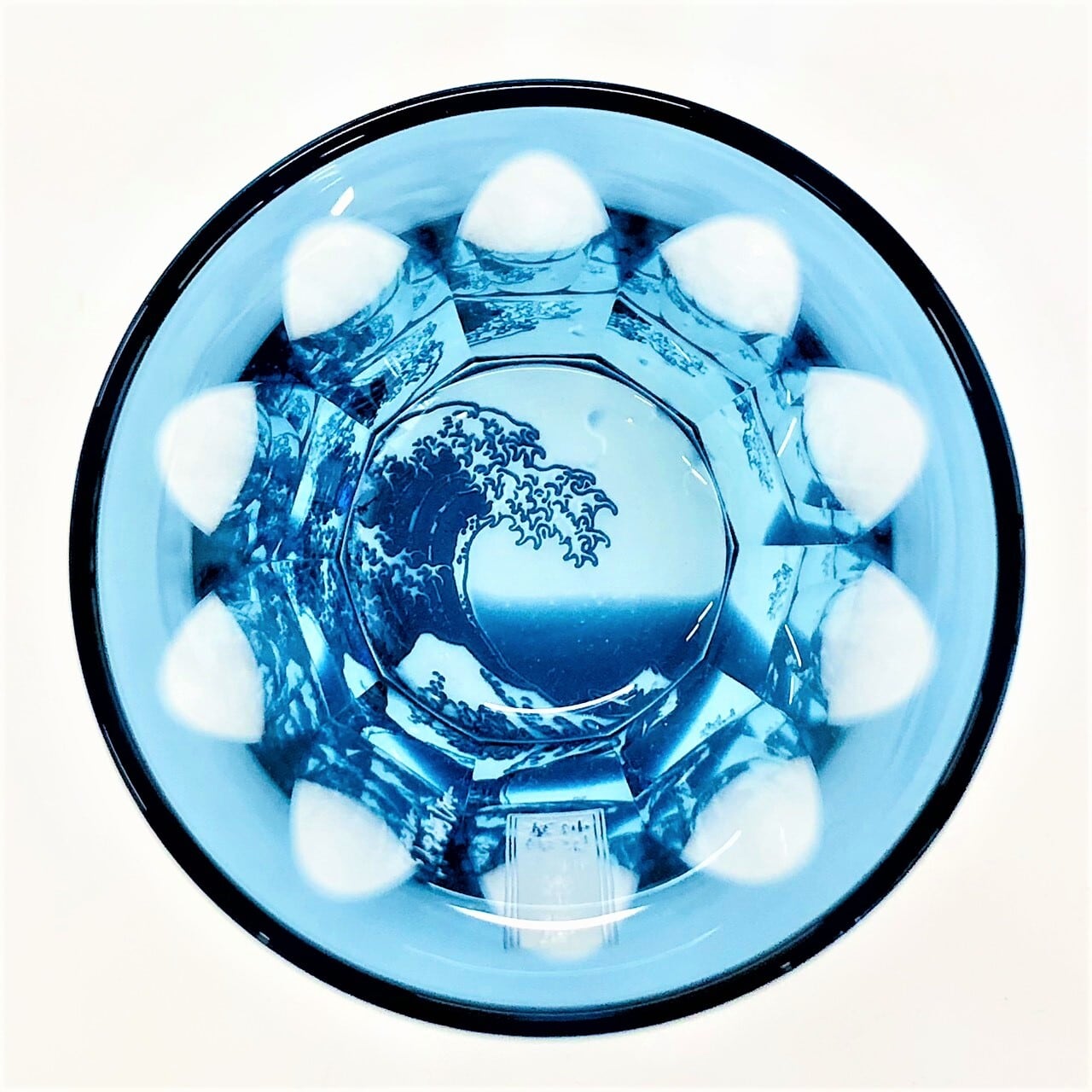 浪裏（北斎）大サイズ | 椎名切子（GLASS-LAB) 江戸切子・砂切子の通販