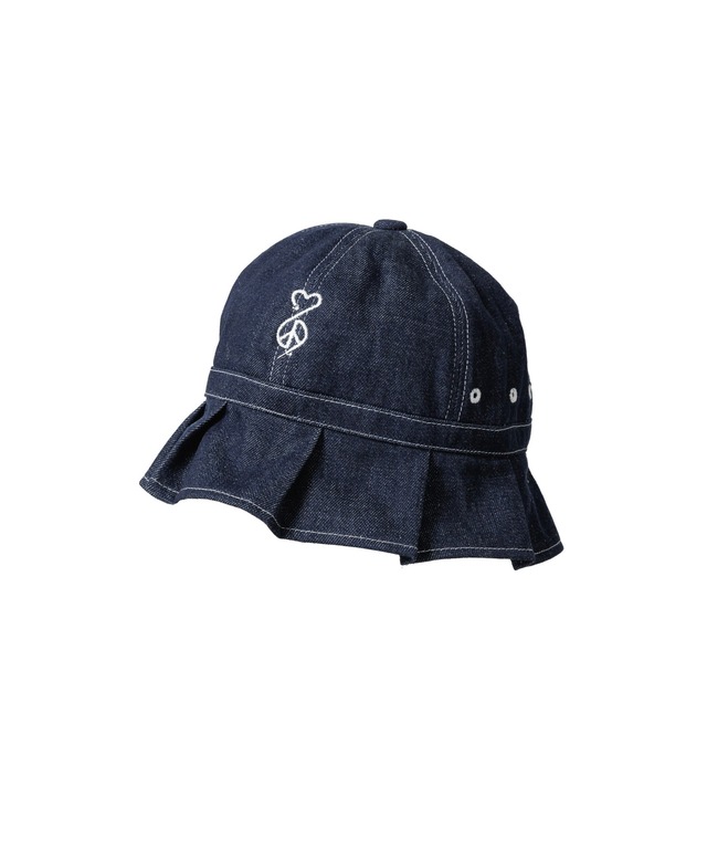 Sasquatchfabrix./24SS-GOH-002 TUCK BRIM DENIM HAT(NAVY)