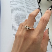 【受注予約:7月中旬入荷予定】charm set uneven ring/silver
