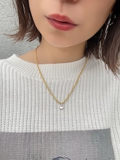 ブロックハートネックレス