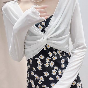 【送料無料】 カーディガン 4色 日焼け防止 UV サマーカーディガン ガウン 冷房対策 アウター 羽織り ショート 長袖 Vネック フレア Aライン 透け感 シースルー くしゅくしゅ ホワイト アイボリー ベージュ ブラック 大人カラー ニュアンスカラー 薄手生地 かわいい 大人可愛い 綺麗 シンプル カジュアル 大人 上品 おしゃれ お洒落 大人女子 こなれ感 コンサバ 定番アイテム 体型カバー フェミニン 無地 夏 結婚式 二次会 女性 レディース ママ 30代 40代 デート お呼ばれ パーティ