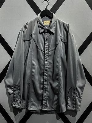 【X vintage】"Scully" Gray Color Loose Western Shirt