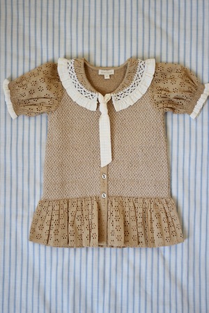 Bonjour Diary / Tie Tunic - Honey English Embroidery