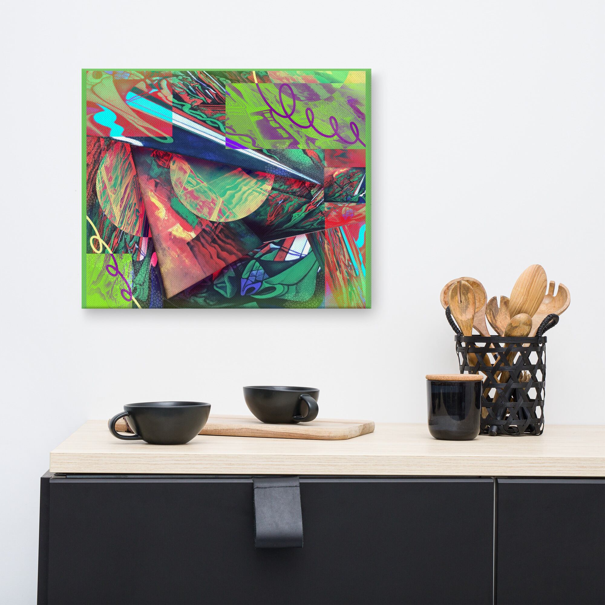 《電車とすれ違うサングラス男 No.4》/2021年/プリントキャンバス/40.64×50.8cm/(16×20インチ)