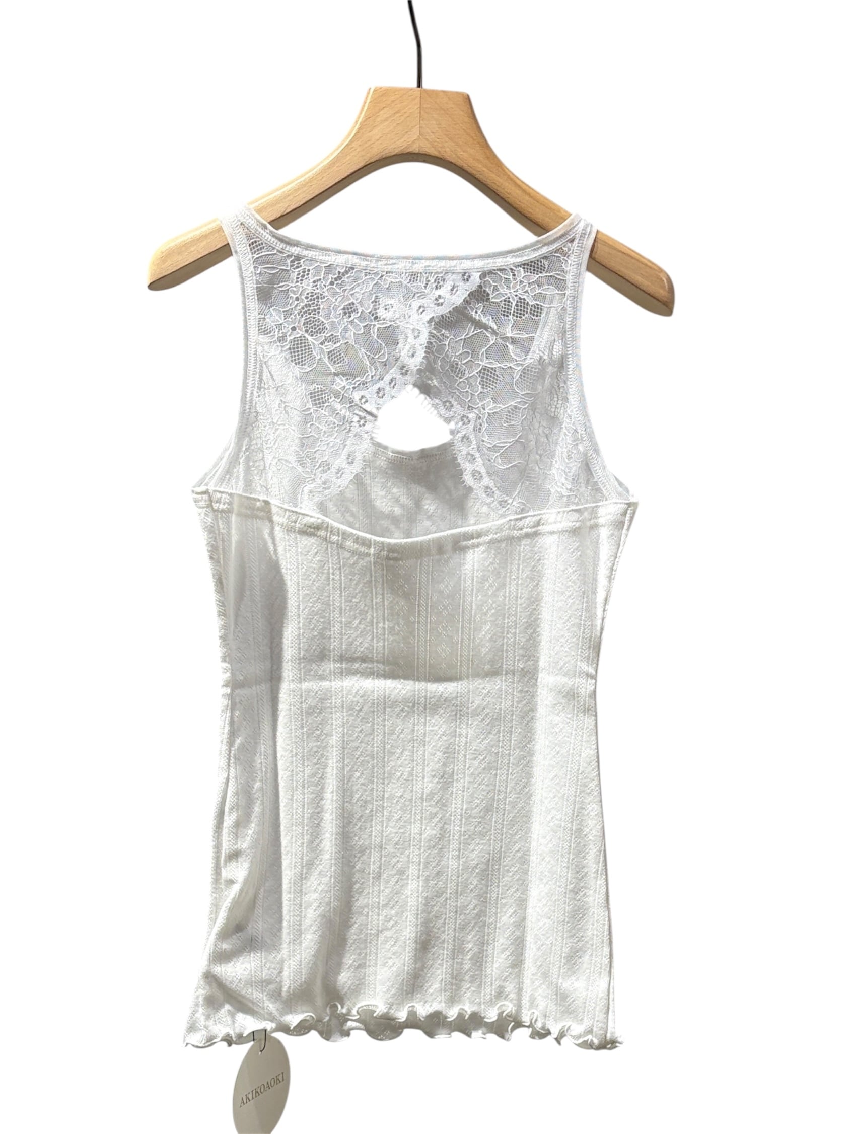 26SS】AKIKOAOKI アキコアオキ / レースタンクトップ / Back lace tank