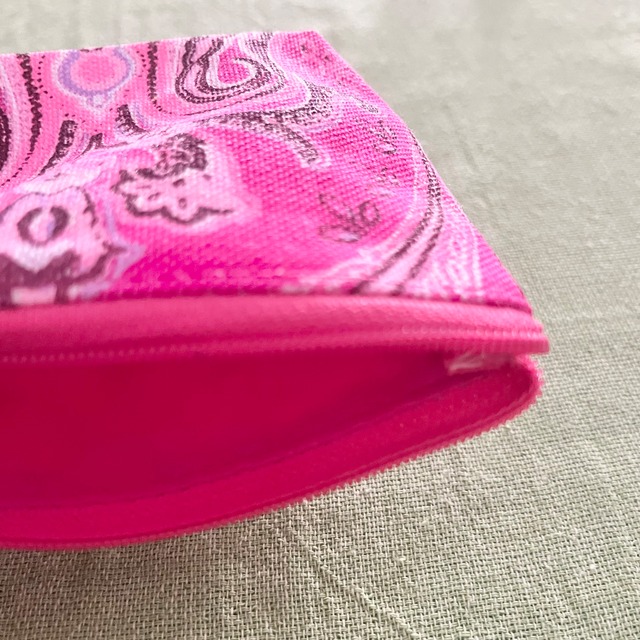 コスメポーチミニマム❤️ピンク×フラミンゴピンクタッセル